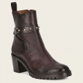Cuadra Women's Dark Brown Deer Leather Urban Bootie