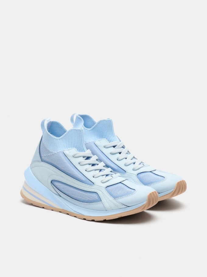 Hoff Damen Seven Flyknit Runner Hellblau