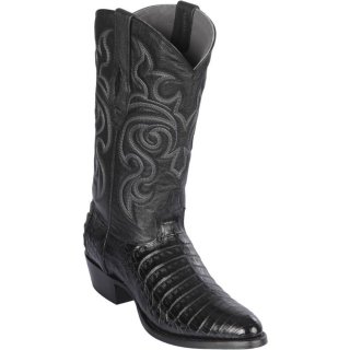 Los Altos Men's Black Caiman Cowboy Boots | Black
