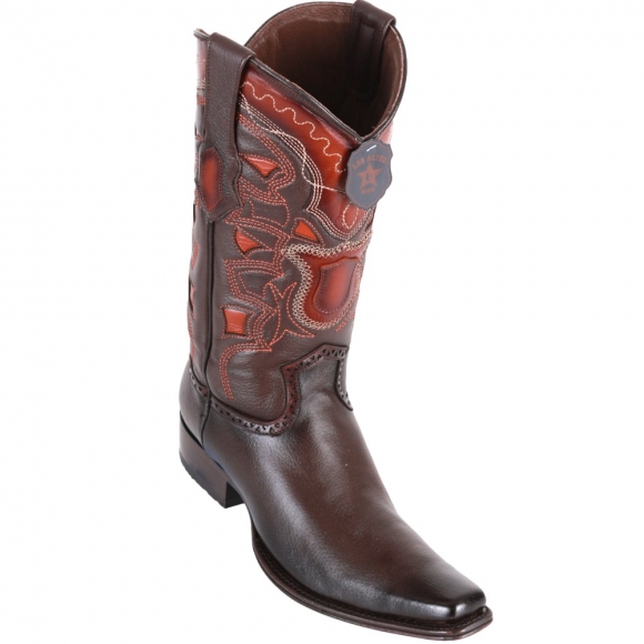 Los Altos Men's European Toe Cowboy Boot - Faded Brown | Faded Brown