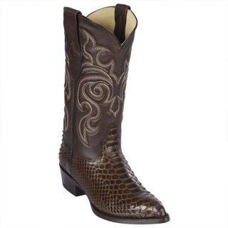 Los Altos Men's Brown Snakeskin Boots | Brown