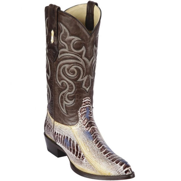 Los Altos Men's Natural Ostrich Leg Cowboy Boots | Natural