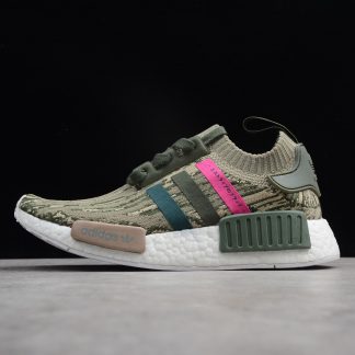 Adidas NMD R1 Primeknit Green Night Shock Pink 1 324x324