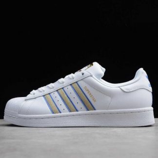 2020 adidas Superstar White Blue Gold CG0619 1 324x324