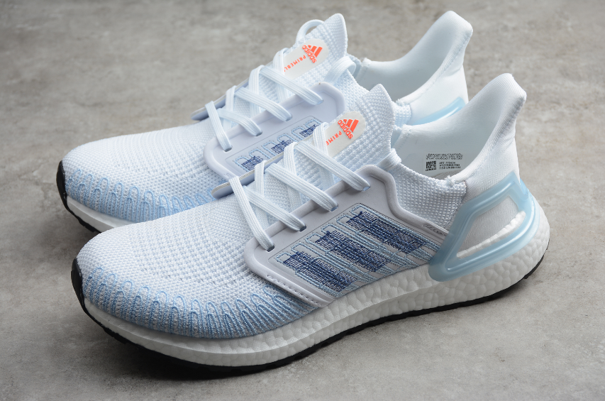 New Adidas Ultra Boost 20 White Blue 