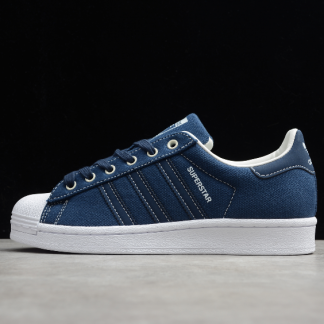 Womens Mens Adidas Superstar Canvas Pack Navy Blue FW2652 1 324x324