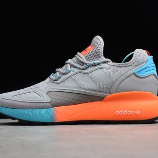 2020 Men Size Adidas ZX 2K Boost Grey Orange Cyan FY0606 1 324x324