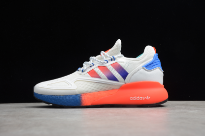 Stylish Adidas ZX 2K Boost White Orange Blue FX9519 1 416x277