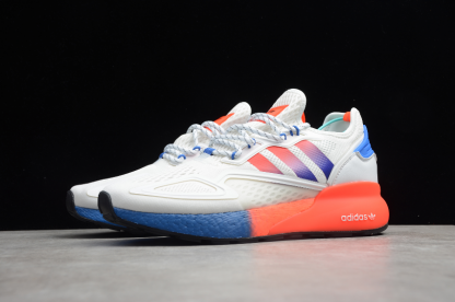 Stylish Adidas ZX 2K Boost White Orange Blue FX9519 2 416x276