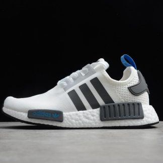 Latest Adidas NMD R1 White Dark Grey Blue Tail B8304 1 324x324