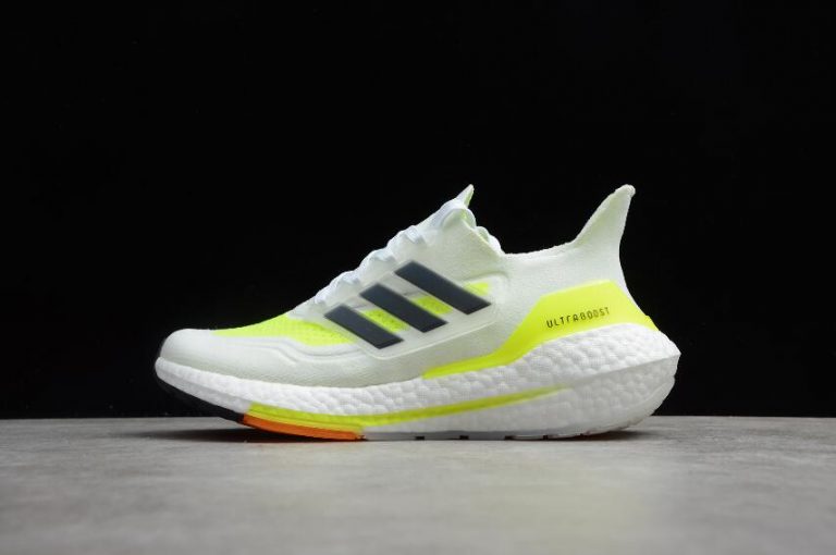 New Release Adidas Ultra Boost 21 White Black Volt Yellow FY0401 – New ...