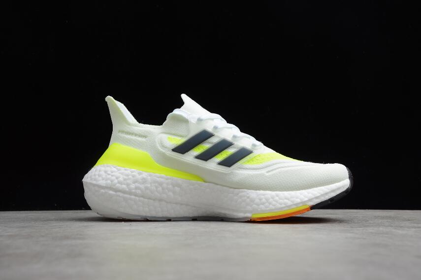 New Release Adidas Ultra Boost 21 White Black Volt Yellow FY0401 – New ...