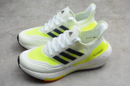 New Release Adidas Ultra Boost 21 White Black Volt Yellow FY0401 4 416x276