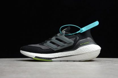 Adidas Originals Ultra Boost 21 Black Silver Green FY0374 for Sale 1 416x276