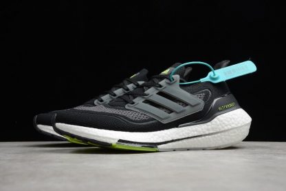 Adidas Originals Ultra Boost 21 Black Silver Green FY0374 for Sale 2 416x277