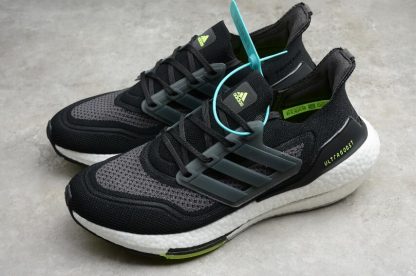 Adidas Originals Ultra Boost 21 Black Silver Green FY0374 for Sale 4 416x276