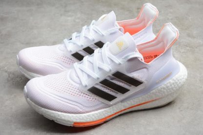 New Brand Adidas Ultra Boost 21 White Orange Black S23840 Perfect Outlet 5 416x277