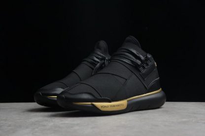 Adidas Y 3 QASA High Black Gold S6166 for Men Women 2 416x277