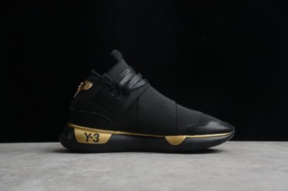 Adidas Y 3 QASA High Black Gold S6166 for Men Women 3 416x277