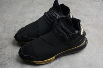 Adidas Y 3 QASA High Black Gold S6166 for Men Women 5 416x275