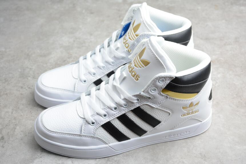 Adidas HARD COURT HI White Black Gold FV5329 Outlet – New Release Yeezy ...